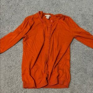 Banana Republic Vibrant Orange Cardigan